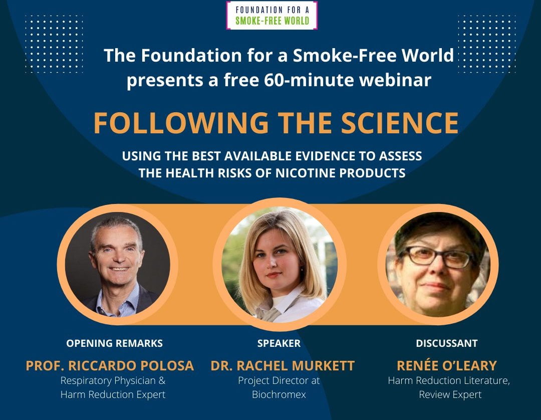 Read more about the article Health risks of nicotine products: FSFW webinar. Polosa, O’Leary speakers